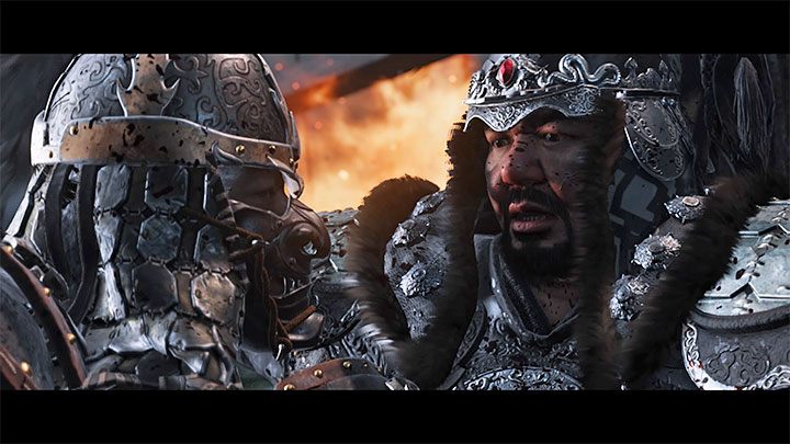 A final Katana attack will stab the boss in the chest - Ghost of Tsushima: Khan boss fights walkthrough, video guide - Main quests - Ghost of Tsushima Guide, Walkthrough