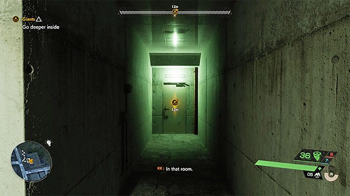 The parking lot exit is in its left corner, the one furthest from the starting point - Ghostwire Tokyo: Giants - walkthrough - Chapter 4: Warping - Ghostwire Tokyo Guide