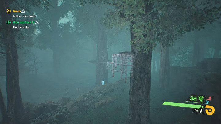 Turn left after reaching the end of the plank - Ghostwire Tokyo: Hide and Seek 3 - walkthrough - Quests available from chapter 4 - Ghostwire Tokyo Guide