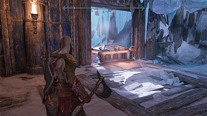 The rune chest is on one of the lower levels of the prison - God of War Ragnarok: Aesir Prison Wreckage, Niflheim - secrets, collectibles - Niflheim - God of War Ragnarok Guide