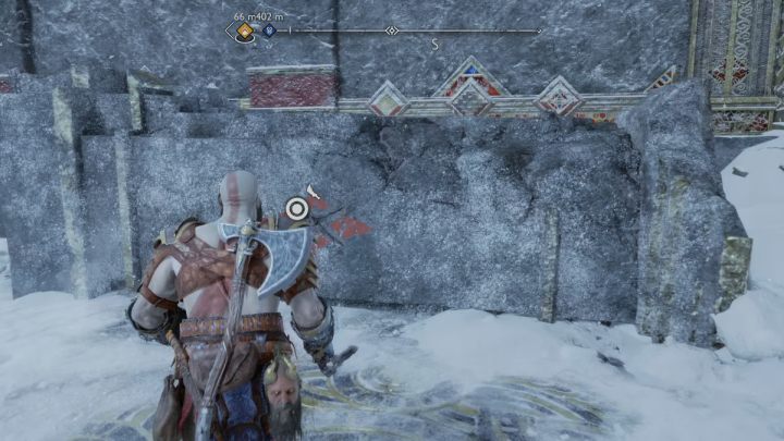 Grab the handle and move the shield to the left - God of War Ragnarok: The Lost Treasury, Midgard - secrets, collectibles - Midgard - God of War Ragnarok Guide