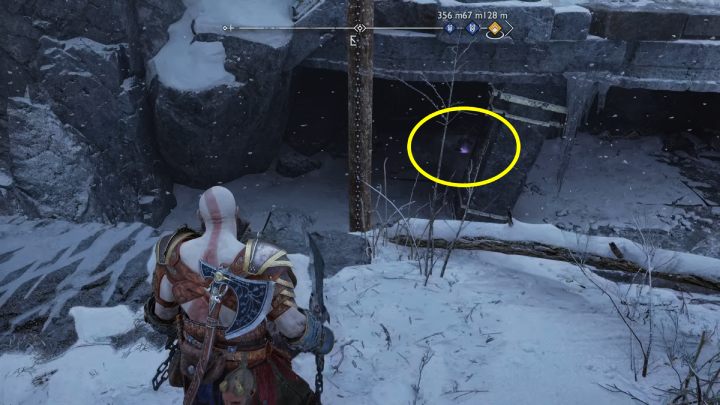Grab the lever and raise the handle to the very top - God of War Ragnarok: The Derelict Outpost, Midgard - secrets, collectibles - Midgard - God of War Ragnarok Guide