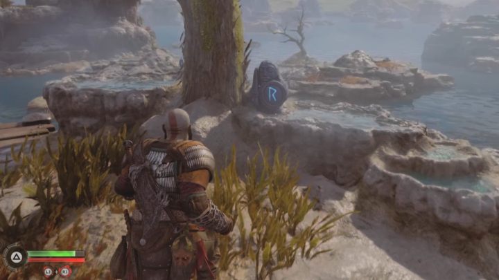 When you find the seal, strike the stone with the Leviathan Axe, the Blades of Chaos, shield, or even with your fists - God of War Ragnarok: How to open Nornir Chests? - Exploration - God of War Ragnarok Guide