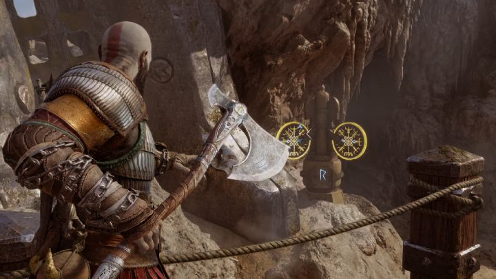You do so by hitting the shields on the spinning runes - God of War Ragnarok: How to open Nornir Chests? - Exploration - God of War Ragnarok Guide
