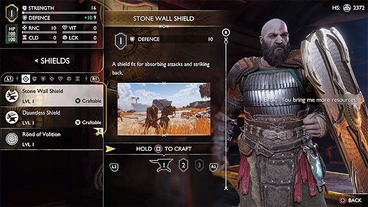 Unique trait - Shield Slam: The shield can be charged - God of War Ragnarok: All Kratos shields - Character development - God of War Ragnarok Guide