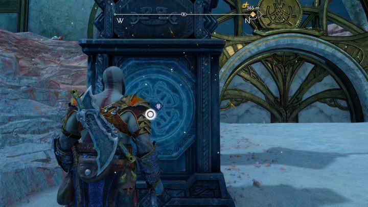The gate leading to the Forbidden Sands will require the right tool to open, which you will acquire after completing the 6th main mission - The Reckoning - God of War Ragnarok: Song of the Sands - walkthrough - Favors - Alfheim - God of War Ragnarok Guide