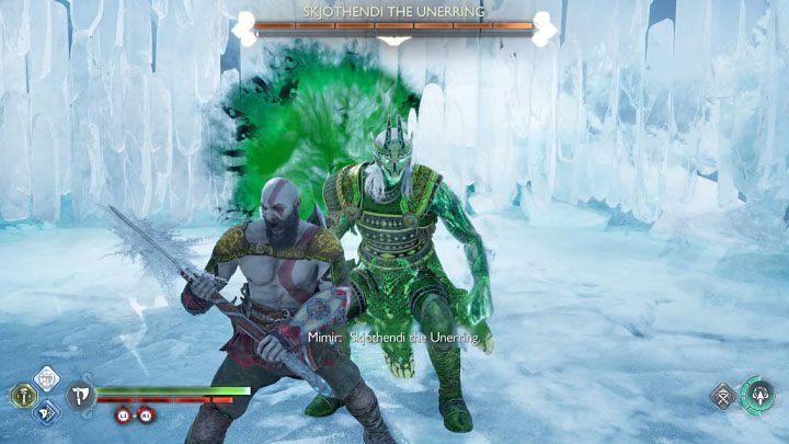 All Berserkers are fought in small enclosed arenas - God of War Ragnarok: How to defeat the berserker Skjothendi the Unerring? - Berserkers - God of War Ragnarok Guide