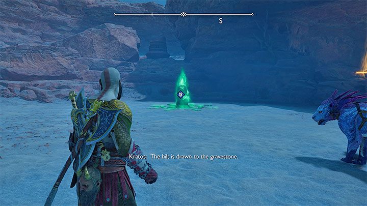 The Berserker Gravestone is in the Forbidden Sands region, but initially you cannot start the fight even if you approach the map marker - God of War Ragnarok: How to defeat the Brserker Hjalti the Stolid? - Berserkers - God of War Ragnarok Guide