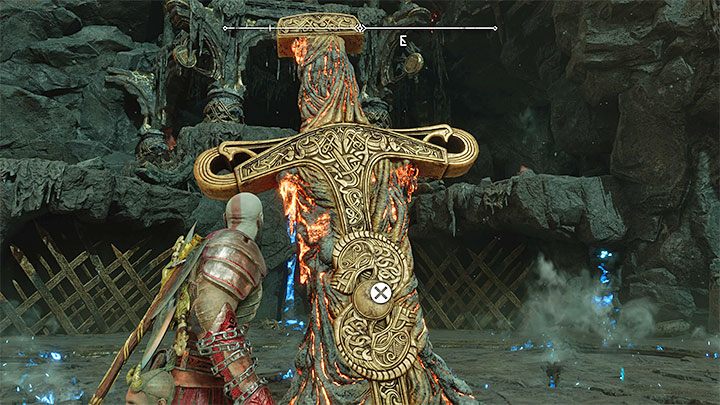To unlock the second Crucible quest, interact with the new sword - it will appear in the same location where the runic chest was - God of War Ragnarok: The Crucible, The Final Challenges - walkthrough - Favors - Muspelheim - God of War Ragnarok Guide