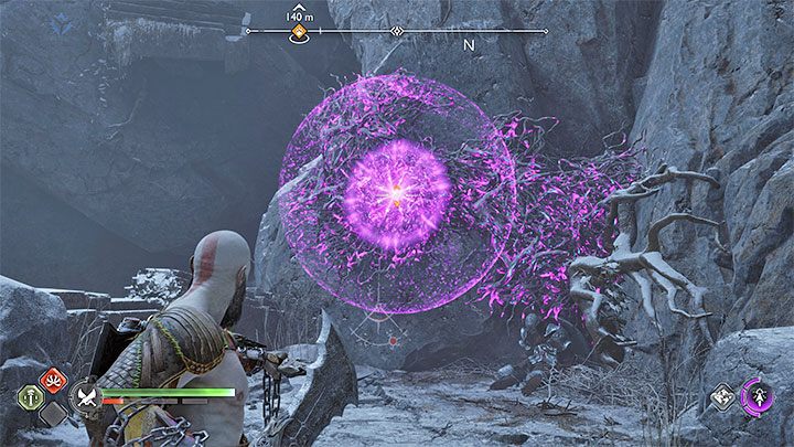 In the initial stage of this trek, you need to set the blackberry bush on fire - ask Freya to create a seal and set it on fire using Blades of Chaos (screenshot) - God of War Ragnarok: The Word of Fate - walkthrough - Walkthrough - God of War Ragnarok Guide