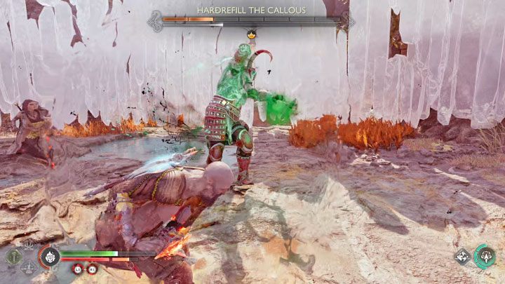 Try to activate Spartan Rage at least once during the encounter - God of War Ragnarok: How to defeat the Hardrefill the Callous berserker boss? - Berserkers - God of War Ragnarok Guide