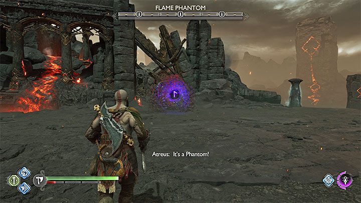 Flame Phantom is a boss from the land of Muspelheim - God of War Ragnarok: How to defeat Flame Phantom? - Bosses - God of War Ragnarok Guide