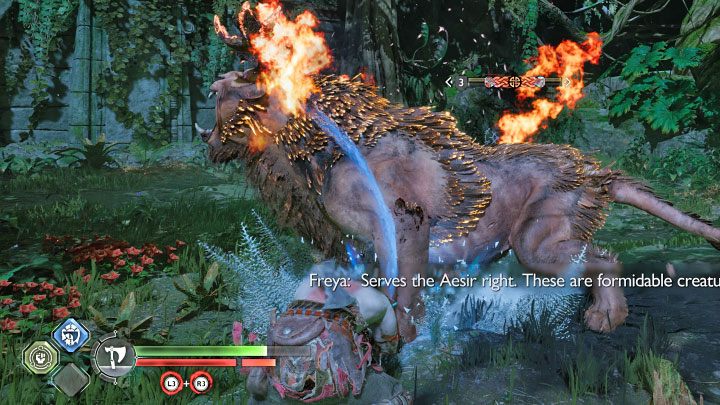 In the next area, use the Blades of Chaos to set blackberries on fire - God of War Ragnarok: The Reckoning - walkthrough - Walkthrough - God of War Ragnarok Guide