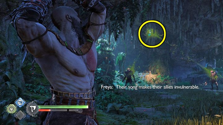 In the next battle, you'll have to face Cursed Nokken for the first time - an enemy characteristic of her ability to heal allies - God of War Ragnarok: The Reckoning - walkthrough - Walkthrough - God of War Ragnarok Guide
