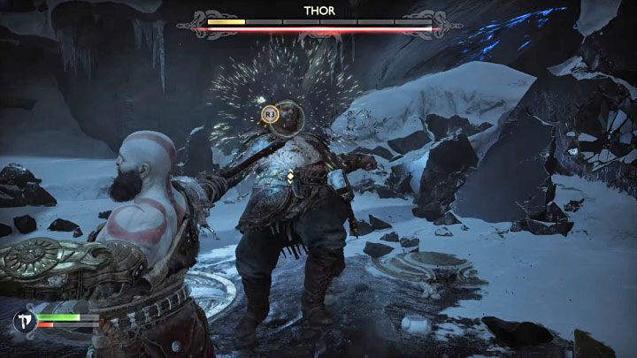 The boss won't get any new attacks in this phase - God of War Ragnarok: How to defeat Thor (first encounter)? - Bosses - God of War Ragnarok Guide