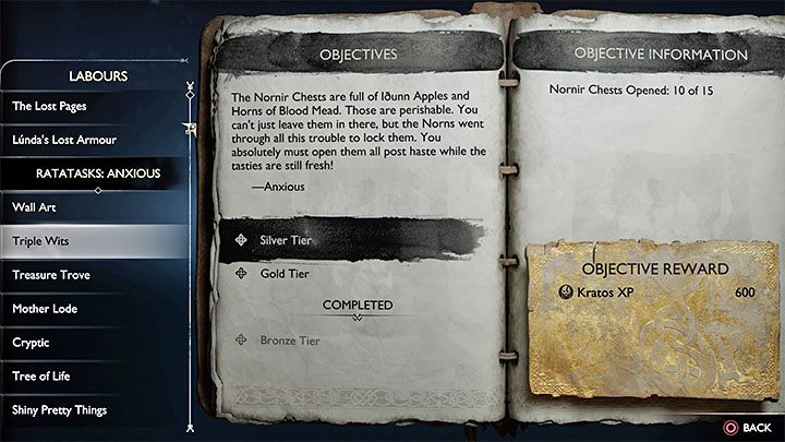 A good way to gain experience is to do Labours - various optional challenges - God of War Ragnarok: How to gain experience points (XP)? - Character development - God of War Ragnarok Guide