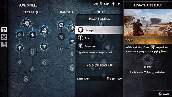In addition to the skills themselves, you can also buy skill modifications (Mod Tokens) - God of War Ragnarok: How to gain experience points (XP)? - Character development - God of War Ragnarok Guide