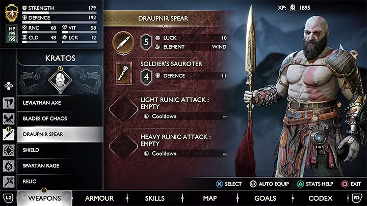 From now on, you can find the spear in the weapons tab of your inventory - God of War Ragnarok: How to unlock the Draupnir Spear? - Combat - God of War Ragnarok Guide