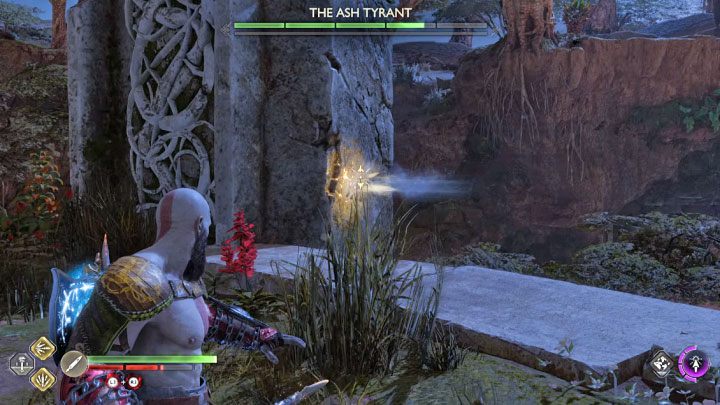 In between dragon attacks, ordinary monsters may appear in the arena: eliminate them quickly - God of War Ragnarok: The Burning Skies - walkthrough - Favors - Vanaheim - God of War Ragnarok Guide