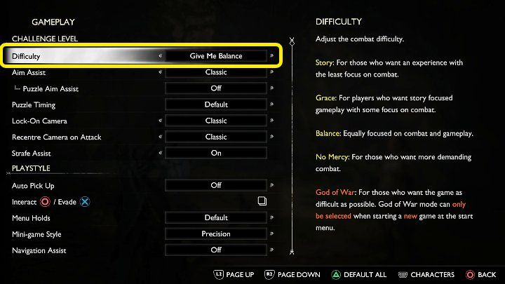 The difficulty in God of War Ragnarok can be changed at any point in-game - God of War Ragnarok: Difficulty levels - Basics - God of War Ragnarok Guide