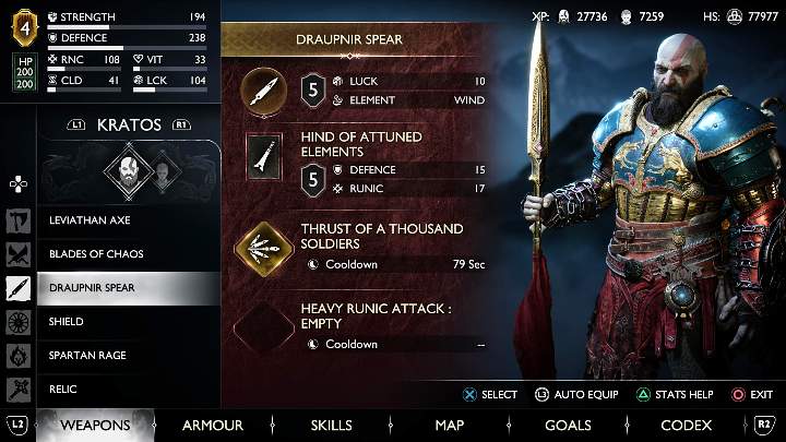 When it comes to battles, the spear can be used both in melee and ranged combat - God of War Ragnarok: Weapons - Character development - God of War Ragnarok Guide