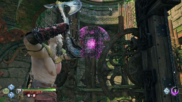 Ask the companion to create a seal on the rotating mechanism - God of War Ragnarok: Path of Destruction - walkthrough - Favors - Vanaheim - God of War Ragnarok Guide