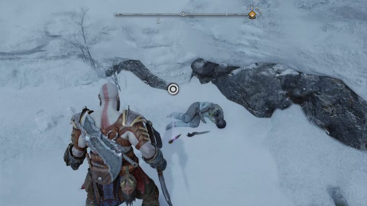 Climb the snowy stairs to the very top - God of War Ragnarok: Lake of Nine, Midgard - secrets, collectibles - Midgard - God of War Ragnarok Guide