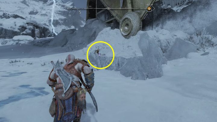 You can find it near a corpse found underneath the bridge leading to Tyr's Temple - God of War Ragnarok: Lake of Nine, Midgard - secrets, collectibles - Midgard - God of War Ragnarok Guide