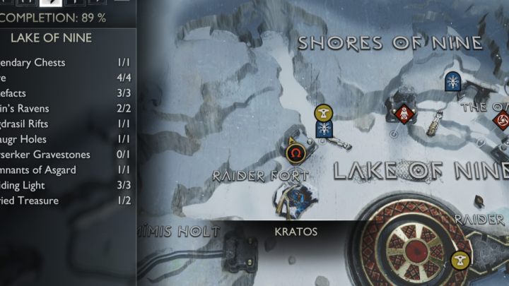 18 - God of War Ragnarok: Lake of Nine, Midgard - secrets, collectibles - Midgard - God of War Ragnarok Guide