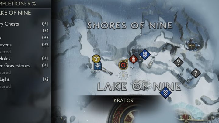 20 - God of War Ragnarok: Lake of Nine, Midgard - secrets, collectibles - Midgard - God of War Ragnarok Guide