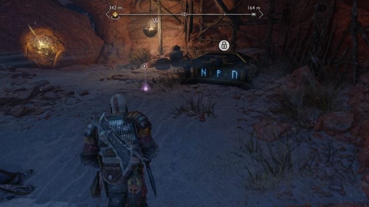 The Artefact lies next to the Nornir Chest, which you will pass as you go through the main storyline - God of War Ragnarok: The Strond, Alfheim - secrets, collectibles - Alfheim - God of War Ragnarok Guide