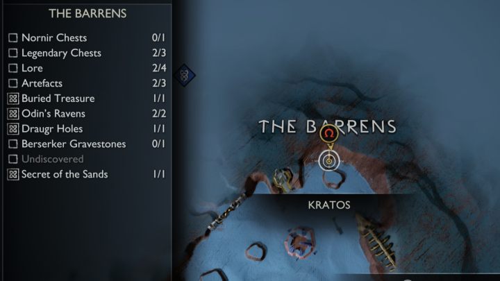 1 - God of War Ragnarok: The Barrens, Alfheim - secrets, collectibles - Alfheim - God of War Ragnarok Guide