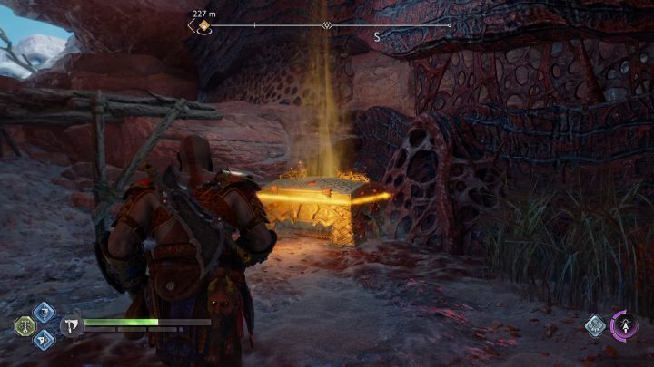 To reveal it, you need to destroy all red connections - God of War Ragnarok: The Barrens, Alfheim - secrets, collectibles - Alfheim - God of War Ragnarok Guide