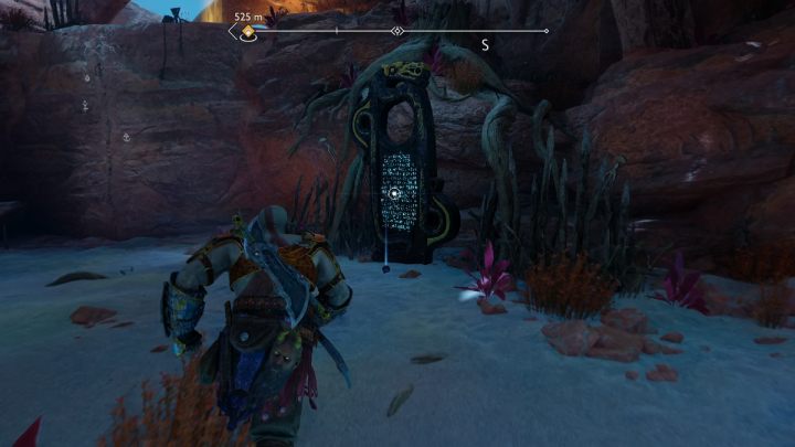 Enter the area from the side of the skeleton head and climb to the higher ledges of the cave - God of War Ragnarok: The Barrens, Alfheim - secrets, collectibles - Alfheim - God of War Ragnarok Guide