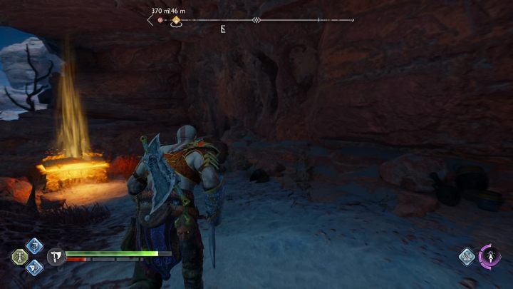 You have to first remove all red nodes blocking access to the chest - God of War Ragnarok: The Forbidden Sands, Alfheim - secrets, collectibles - Alfheim - God of War Ragnarok Guide