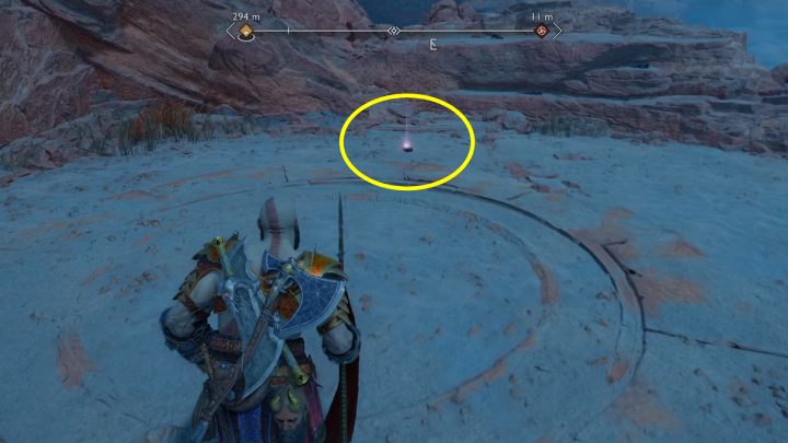 Jump on the rock and break through the weak spot - God of War Ragnarok: The Forbidden Sands, Alfheim - secrets, collectibles - Alfheim - God of War Ragnarok Guide
