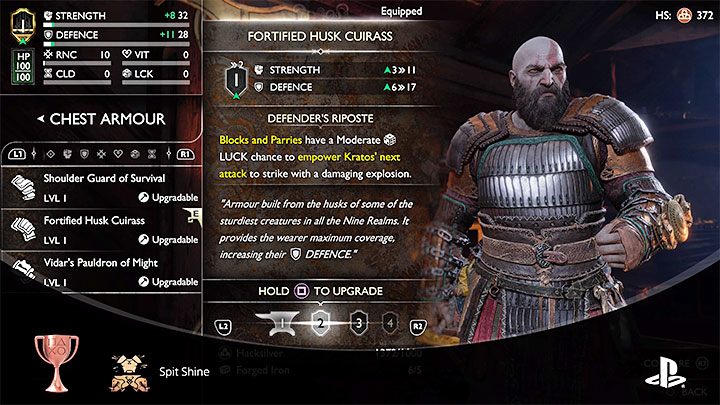 How to unlock: Upgrade one piece of armor - God of War Ragnarok: Trophies / Achievements - list, trophy guide - Appendix - God of War Ragnarok Guide