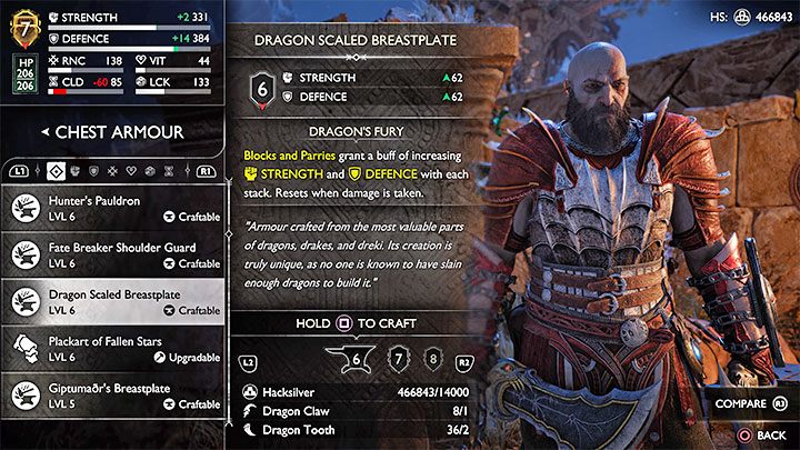 How to unlock: Craft the Dragon Scaled Armor Set - God of War Ragnarok: Trophies / Achievements - list, trophy guide - Appendix - God of War Ragnarok Guide