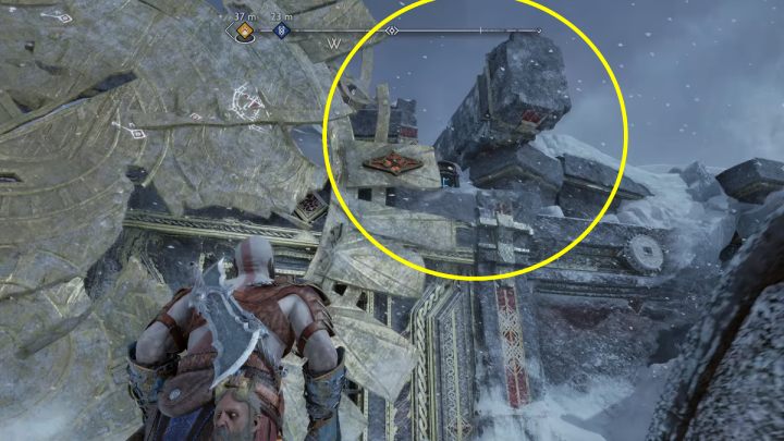 Now you can make the final move - move the shield right - God of War Ragnarok: Sigruns Curse - favor, walkthrough - Favors - Midgard - God of War Ragnarok Guide