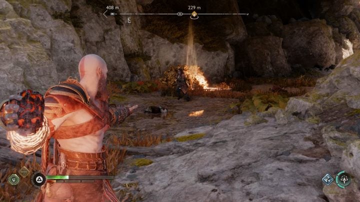 The chest is hidden under the rubble, near the entrance to the Hollow from the Dragon Beach - God of War Ragnarok: Alberich Hollow, Svartalfheim - secrets, collectibles - Svartalfheim - God of War Ragnarok Guide