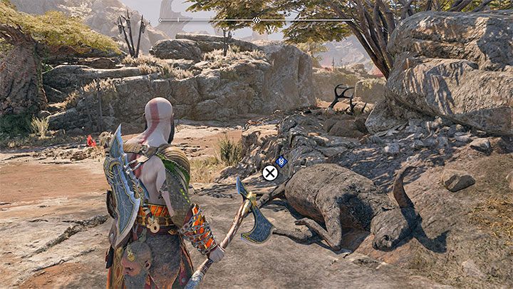 To start this activity, examine any animal carcass in the western part of the region (exemplary one is shown in the screenshot) You'll receive information about a Soul Eater that you can kill - God of War Ragnarok: The Plains, Vanaheim - secrets, collectibles - Vanaheim - God of War Ragnarok Guide