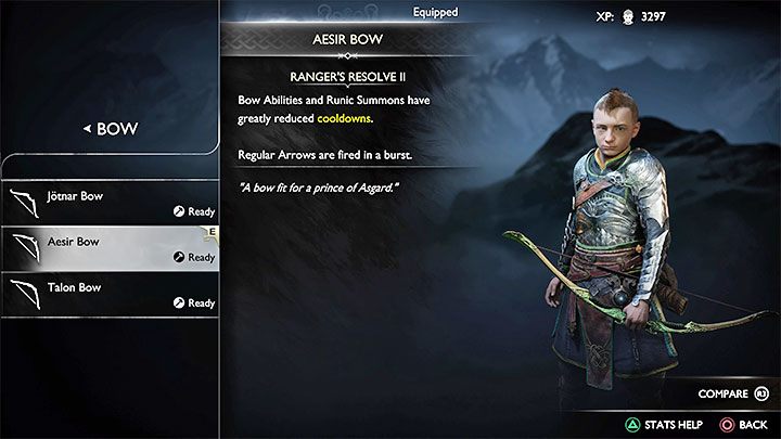 Atreus' primary weapon is his bow - God of War Ragnarok: Companions skills and equipment - Atreus, Freya - Character development - God of War Ragnarok Guide