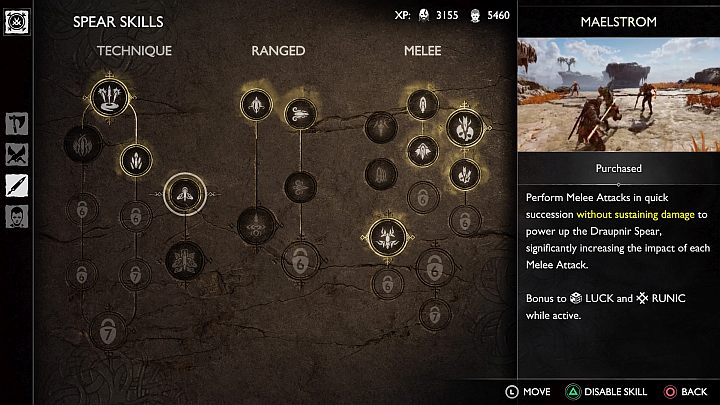 The following list contains our recommended skills for the Draupnir Spear, including those available from the moment you acquire the Spear which don't need to be purchased - God of War Ragnarok: Kratos best skills - Character development - God of War Ragnarok Guide