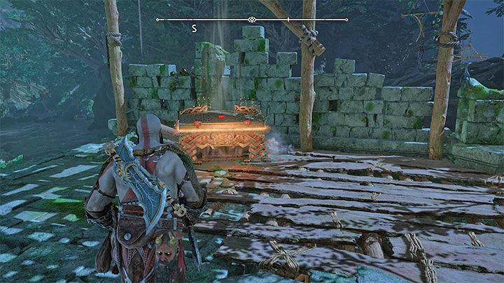 You will reach the shelf with a Legendary Chest - God of War Ragnarok: Freyrs Camp, Vanaheim - secrets, collectibles - Vanaheim - God of War Ragnarok Guide