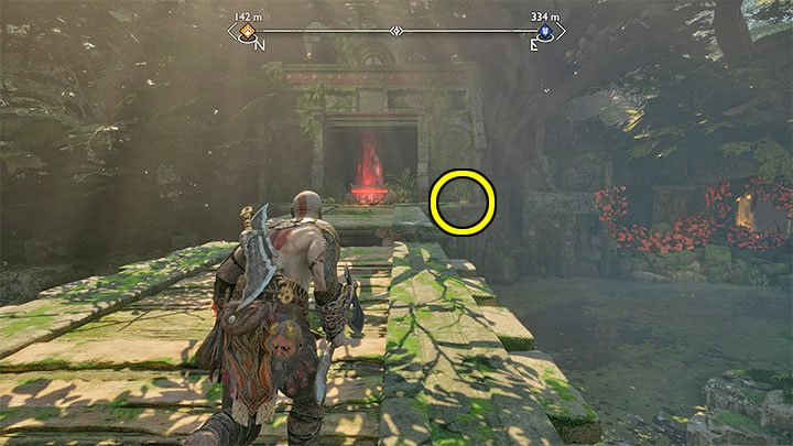Once again, reach the dock at the big tree - God of War Ragnarok: River Delta, Vanaheim - secrets, collectibles - Vanaheim - God of War Ragnarok Guide