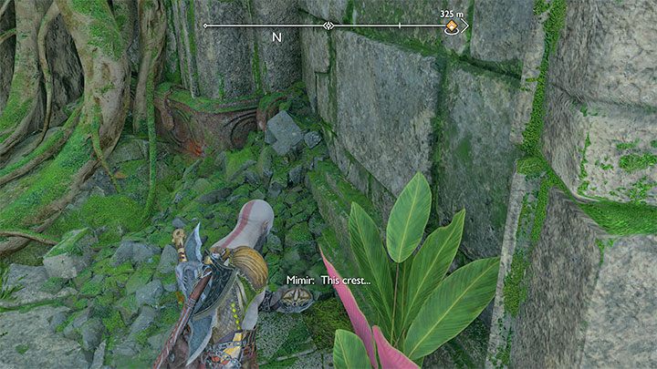 This artifact is found in the grass next to the Mystic Gateway and River Delta dwarven store - God of War Ragnarok: River Delta, Vanaheim - secrets, collectibles - Vanaheim - God of War Ragnarok Guide