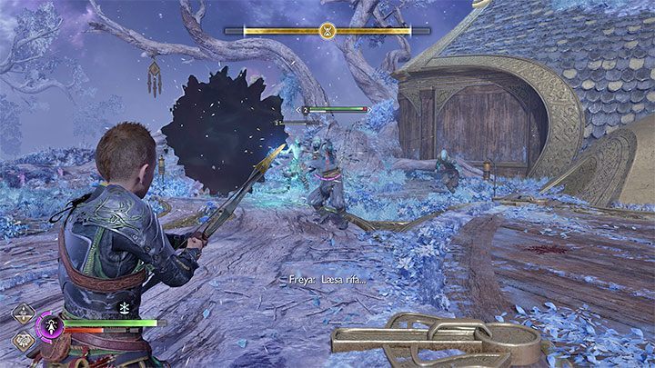 You'll return to Midgard, near the hut Kratos and Atreus live in - God of War Ragnarok: Unleashing Hel - walkthrough - Walkthrough - God of War Ragnarok Guide