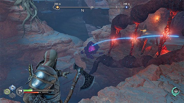 In some locations, puzzles with red connections are more difficult - God of War Ragnarok: How to destroy connections in Alfheim? - Exploration - God of War Ragnarok Guide