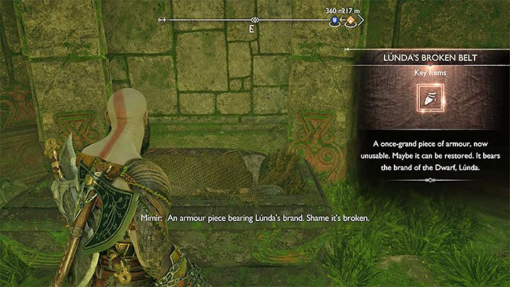 The newly unlocked area hides a red chest containing the damaged armor piece - God of War Ragnarok: Lundas Lost Armour - finding 3 pieces of armor in Vanaheim - Labors - Vanaheim - God of War Ragnarok Guide