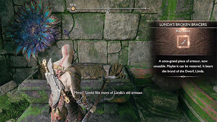 Up top, you'll find a red chest containing the damaged armor piece - God of War Ragnarok: Lundas Lost Armour - finding 3 pieces of armor in Vanaheim - Labors - Vanaheim - God of War Ragnarok Guide